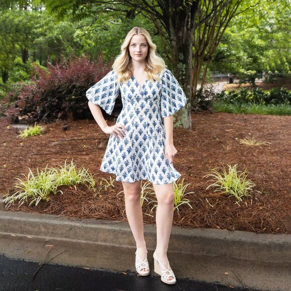Soreia - Back-Button Fit & Flare Dress - Picture 1 of 4